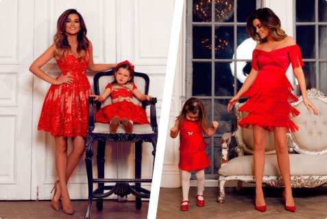 Лукбук семеной коллекции "Мама+дочка" Malina Fashion на страницах Cosmopolitan